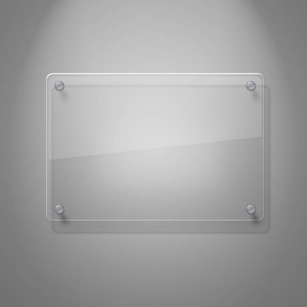 istock A blank glass plate against a white wall 153521791