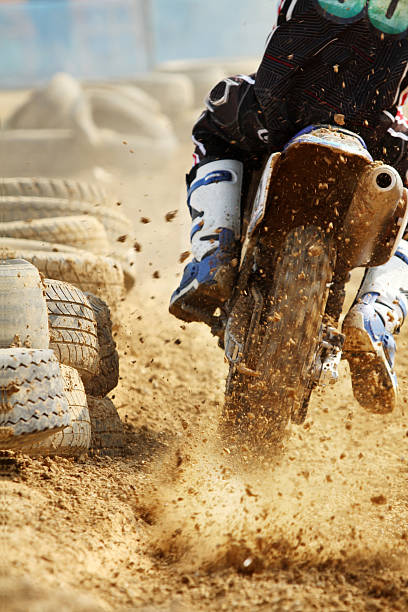Motocross Bike Increase Speed In Track Stock Photo - Download Image Now -  Stunt Person, Motorcycle, Activity - iStock