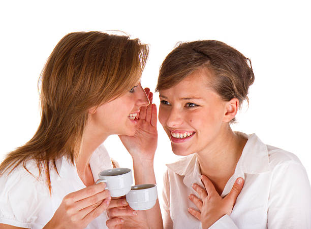 Gossip in office stock photo