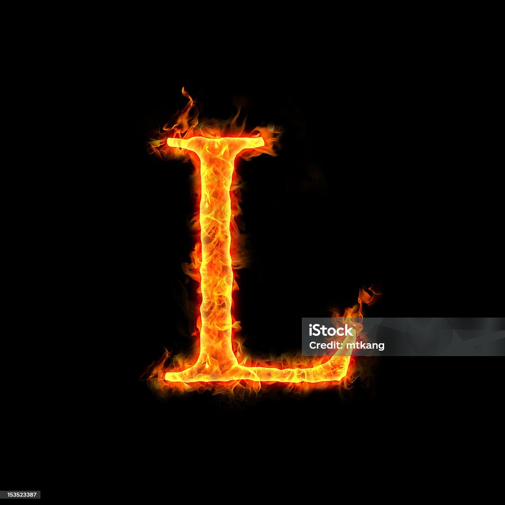 Lettres de L'alphabet, L'incendie - Photo de Abstrait libre de droits