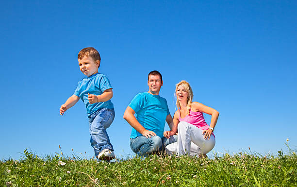 istock Happy family on picnic 153523478