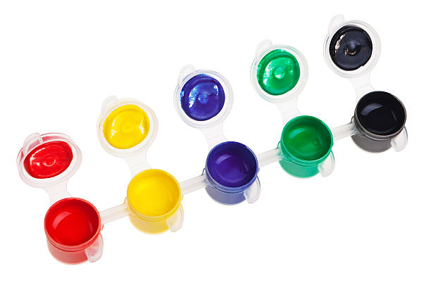 istock Colorful school water paints. 153523631