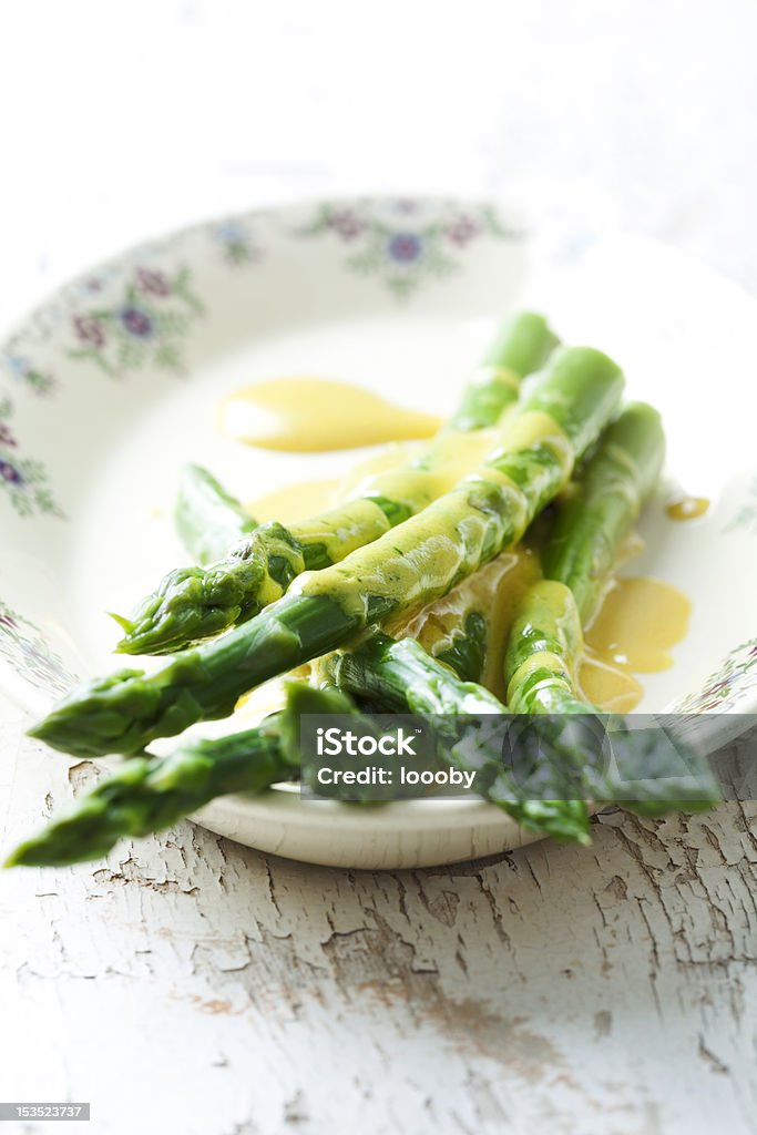 dressed asparagus green asparagus dressed in mustard vinegar and olive oil dresseing Appetizer Stock Photo