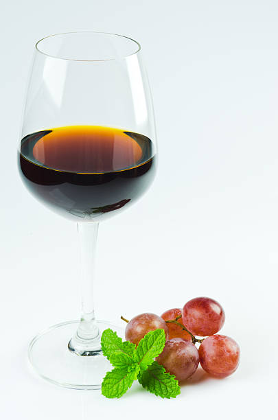 Glass of wine stock photo