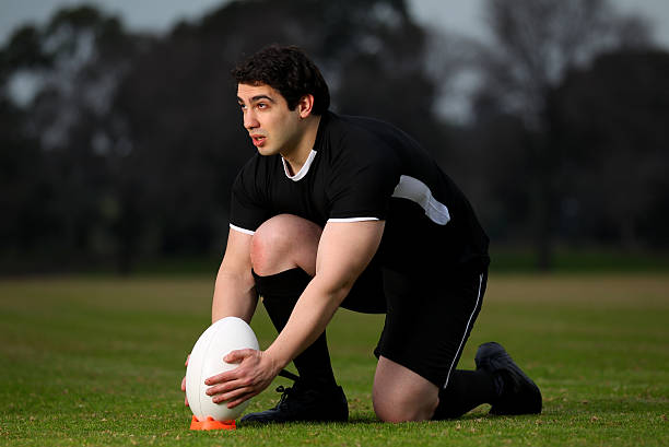 istock Rugby Player lines up a kick 153525979
