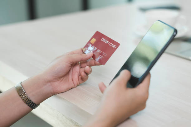 istock Customer shopping online pay by credit card. 1535262427