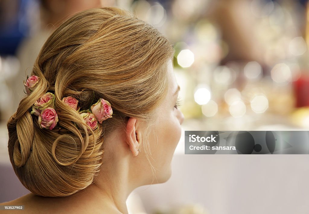 웨딩 hairdress - 로열티 프리 결혼식 스톡 사진