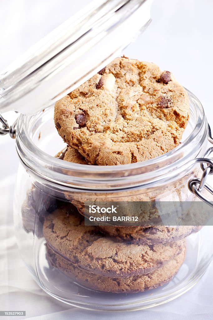 cookies in jar home made cookies in transparent jar Chocolate Stock Photo