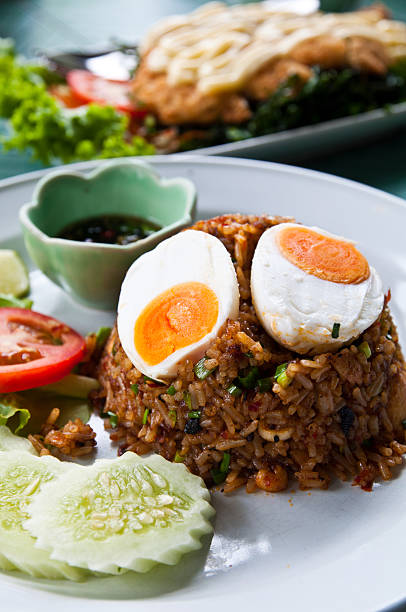 istock fried rice with chili dip and salt egg 153528897