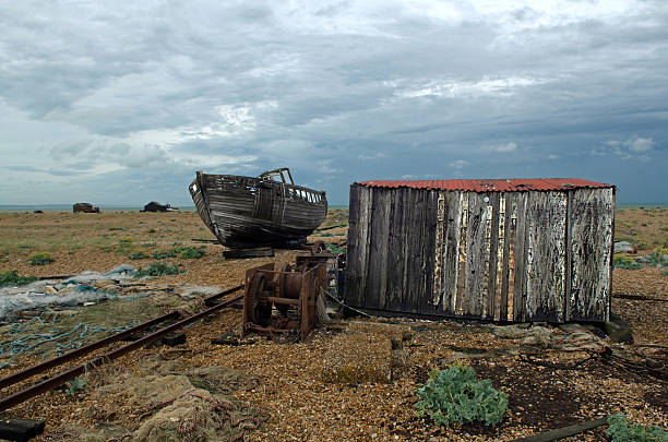 Bleak Fishing Scene stock photo