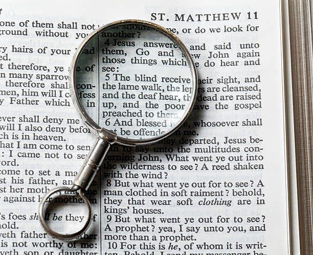 istock Antique brass magnifying glass 153529027