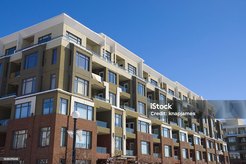 Block of flats - Apartment Building Tall apartment building in Calgary. Alberta, Canada. Residential architecture Apartment Stock Photo