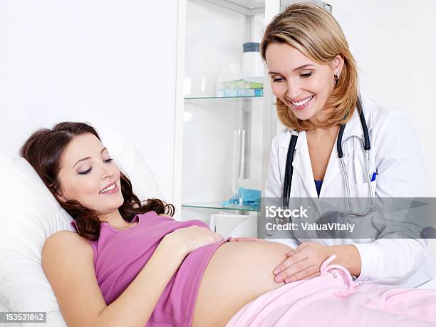 Care About Pregnant Woman Stock Photo - Download Image Now - Pregnant, Doctor, Medical Exam