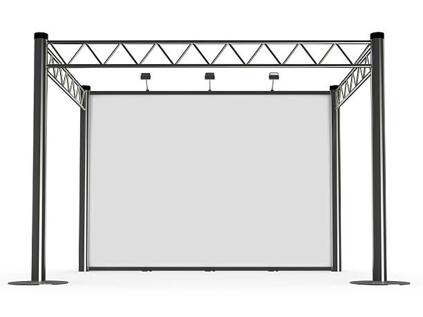 pubblicità stand fieristico - exhibition tradeshow trading stock exchange foto e immagini stock