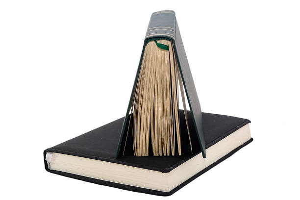 istock Blank book with bookmark isolated in white background 153533010