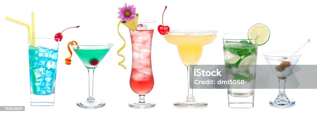 Variação linha com álcool Cocktail - Royalty-free Cocktail Foto de stock
