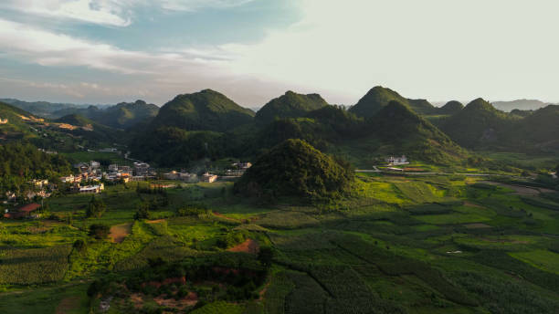 istock Hills and farmland at sunset 1535336537