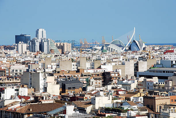 istock Valencia city skyline on clear day 153534827