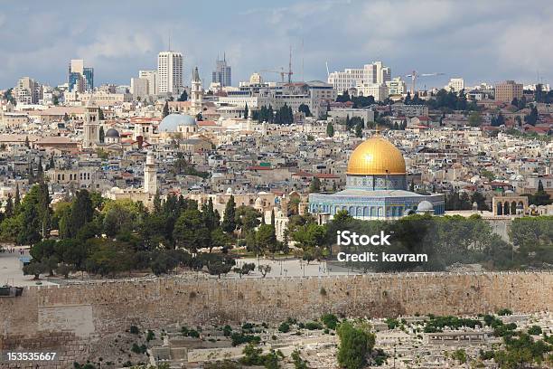 Величественный Panorama Of Jerusalem — стоковые фотографии и другие картинки Архитектура - Архитектура, Без людей, Большой город