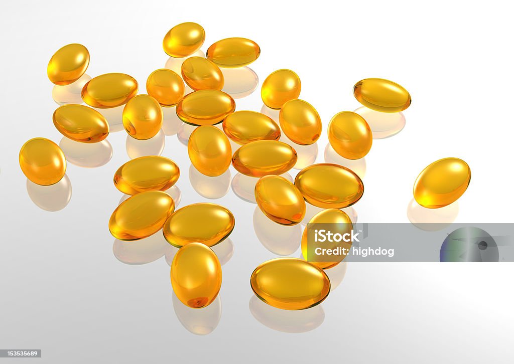 Vitamina le capsule di gelatina - Foto stock royalty-free di Antirughe