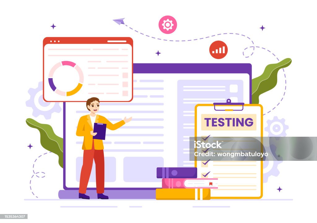 Engineering Debuging Transparent Software Testing Vector Illustration With Application Engineering ...
