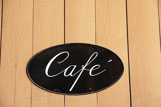 Cafe sign stock photo