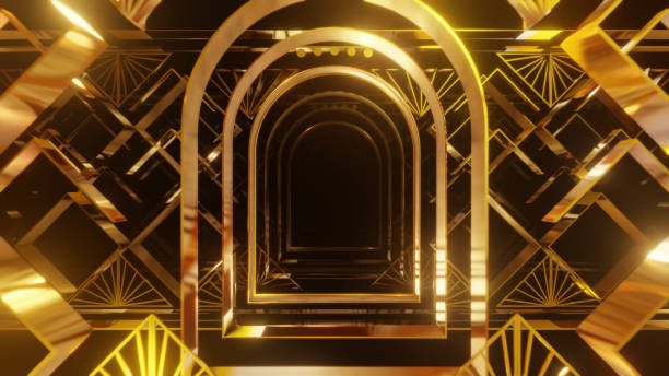 Golden Art Deco Background