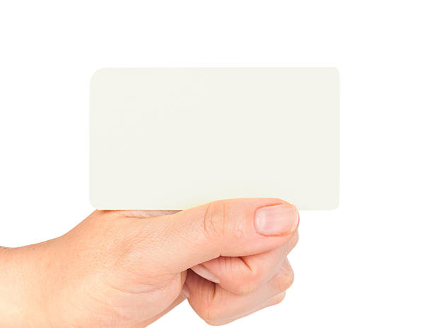 istock Hand holding blank business card 153539888