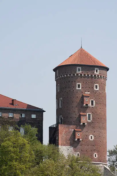 Sandomierska Tower is part of the Wawel Royal Castle in Kraków, Poland