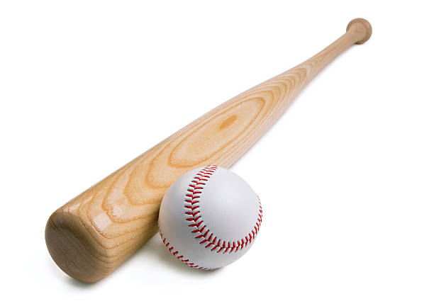 baseball und bat - baseballschläger stock-fotos und bilder