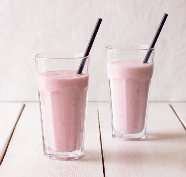 istock Strawberry milkshake. Vegetarian food. Cold drinks. Smoothie. 1535513370