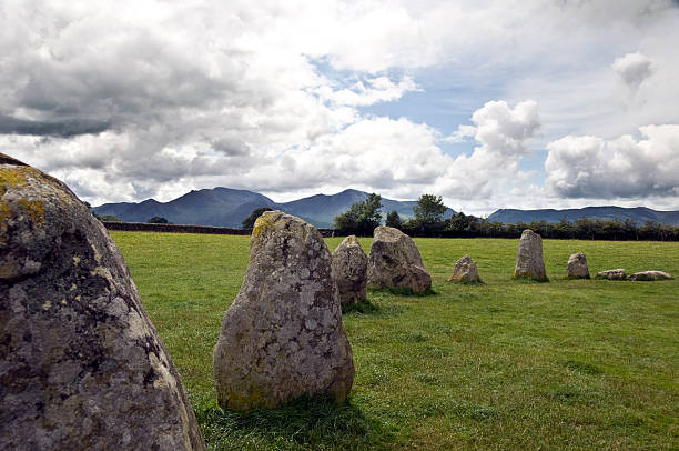 Castlerigg stone circle at Cumbria, England stock photo