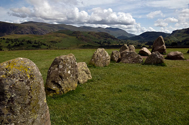 Castlerigg stone circle at Cumbria. England stock photo