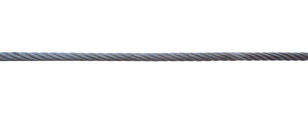 istock Steel wire rope isolated on white background 1535515292