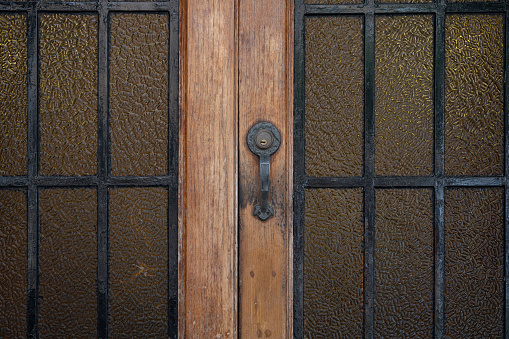 Vintage style glass wood doors