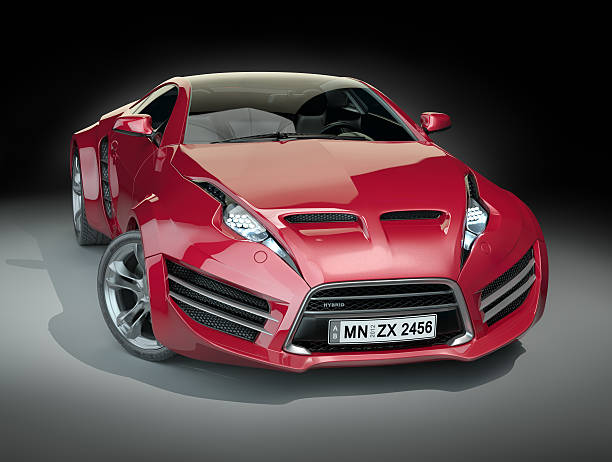 istock Red hybrid sports car 153551775