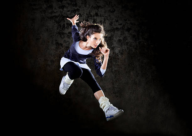 istock Dancing woman jumping up. 153552765