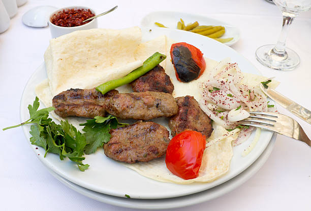 traditional turkish meatball stock photo