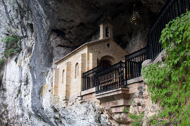 istock Little church in Covadonga, Spain 153552921