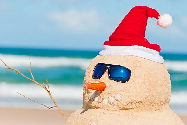Perfect Sandman With Carrot Nose And Sunnies stock photo