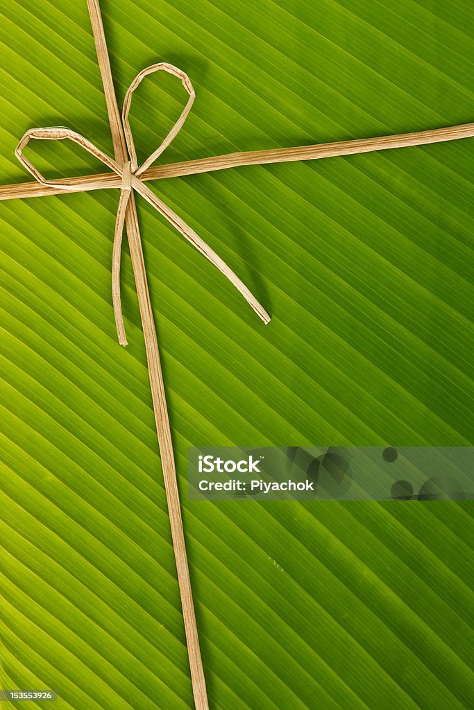 Corda e folhas de bananeira - Foto de stock de Banana royalty-free