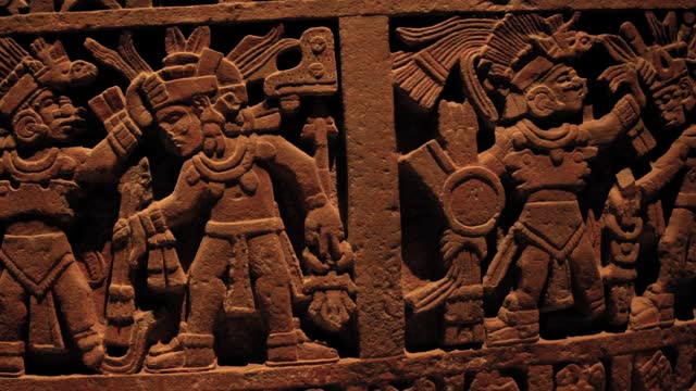 aztec glyphs sculpture