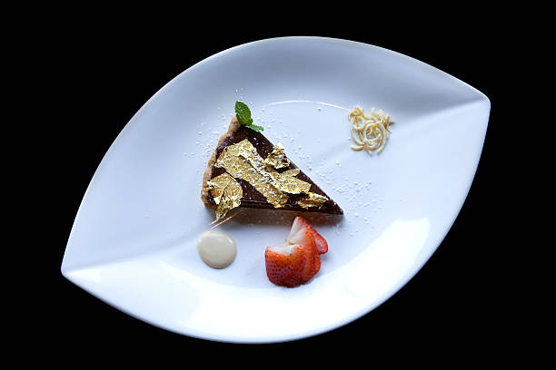 istock Chocolate Moose Pie with Edible Gold Leaf 153555102