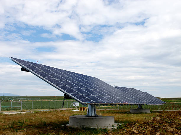 solar pannels stock photo