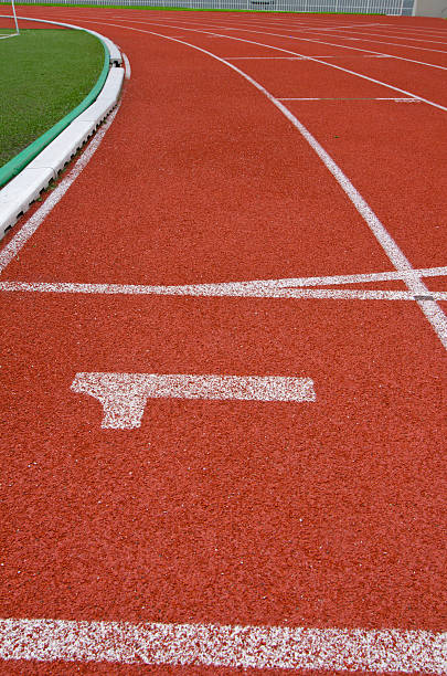 istock Running Track Lanes number 1 153555263