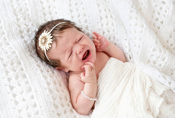 istock Crying Newborn Baby Girl 153555467