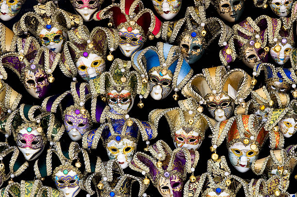 istock Many venetian carnival masks 153555762