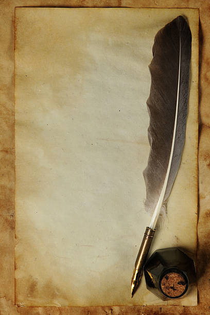 istock Old paper with quill & ink 153556114