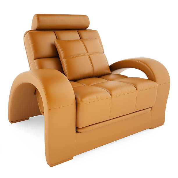 istock Orange chair on a white background 153556420