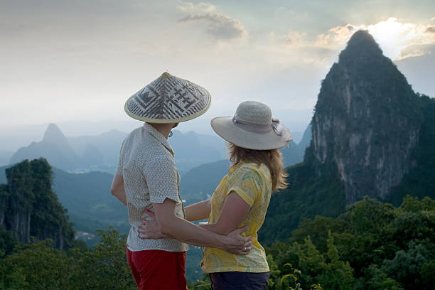 istock Couple on top of the mountain 153556613
